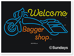 Sundaysネオンサイン バイク屋 Bagger shop様 製作事例