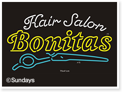 Hair Salon Bonitas様 Sundaysネオンサイン製作事例